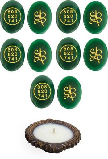 RESHAMM LIFE CARE Green Jade Coin with FRAGRANCE DIYA C...