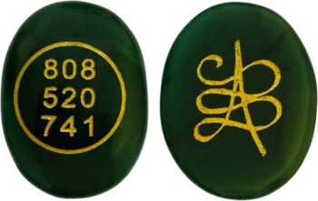 SOLAVA Zibu Coin Original Green Jade Crystal Stone for ...
