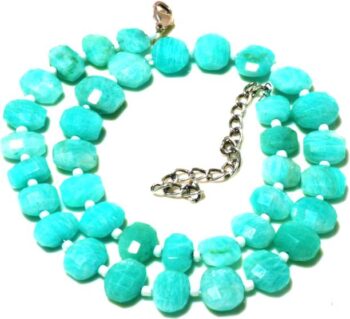 Ruby crystal 3 strands Stone Necklace