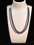 Amethyst cabochon 3 strands Stone Necklace