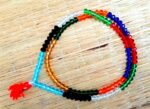 Pearl 5 Line Beaded Necklace in White and Red Colour fo...