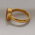 Yellow Sapphire Gemstone Gold Plated Ring With Lab Cert...