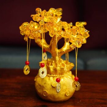 Ekhasa Feng Shui Citrine Crystals Golden Tree of Life S...