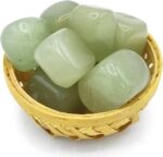 Plus Value Green Aventurine Tumbled Pebbles Basket Reik...