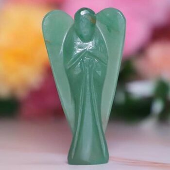 Crystal Divine Green AVENTURINE Crystal Angel Figurines...