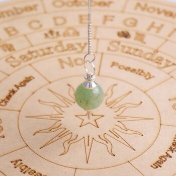 Shubhanjali Crystal Green Aventurine Ball Pendulum Dows...