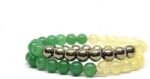 DVISHA Stone, Golden Pyrite Beads, Crystal Bracelet