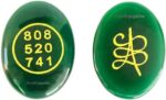 Multiagate Green Jade Crystal Money Switch Word & Zibu ...