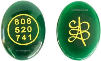 Multiagate Green Jade Crystal Money Switch Word & Zibu ...