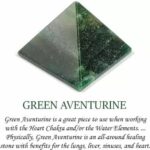 UROOH Natural Crystal Green Aventurine Pyramid 30-35 mm...