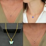 Blue Pink Jade Stone Necklace, Stylish Blue Pink Jade f...