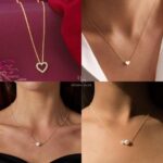 Golden Stone Stud-Gold Platted Brass Necklace Crystal R...