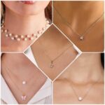 Gold Plated Round Shape Pendent And White Black Ball Co...