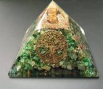 Sawcart Green Aventurine Orgone Crystal Pyramid with Cr...