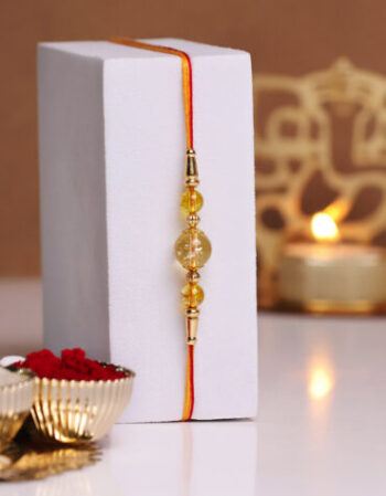 Citrine 3 Beads Rakhi