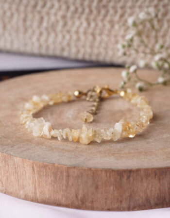 Citrine Chips Chain Bracelet