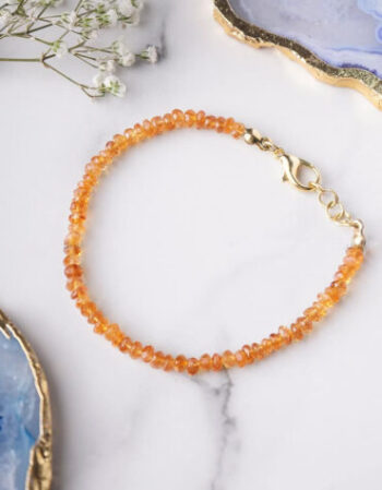 Citrine Faceted Bati Beads Bracelet