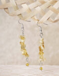 Citrine Chips Hook Earrings