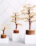 Citrine M-Seal Tree, Golden Wire, 100-500