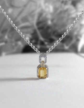 Citrine Sterling Silver Pendant
