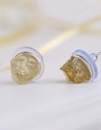 Citrine Raw Stud Earrings