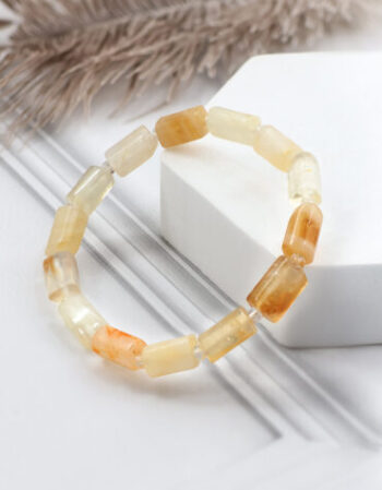 Citrine Rectangle Beads Bracelet