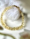 Citrine Watermelon Beads Bracelet, Crystal for Success, Growth, Prosperity
