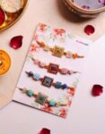 Swastik Charm Crystal Beads Rakhi