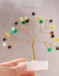 Wealth Beads, Selenite Raw Root Tree