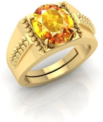 Ruby (Manik) 8.25 Ratti or 7.5 Ct Gemstone Panchdhatu (...