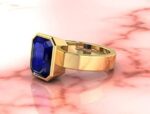 9.25 Ratti Panna Emerald Gemstone Ring Brass Emerald Br...