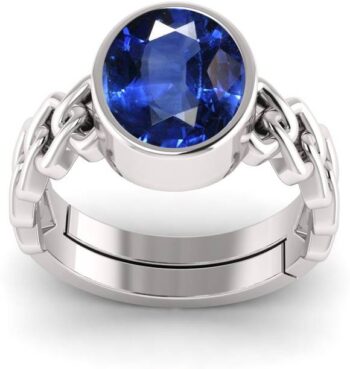 12.25 Ratti Hakik Gemstone Adjustable Ring With Lab Cer...