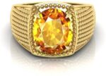 White sapphire Gemstone Ring For Man and Women Copper S...