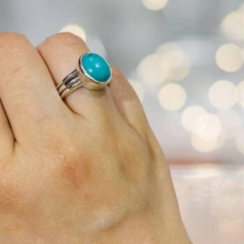 Yellow Sapphire Ring Adjustable Pukhraj Gemstone Ring f...