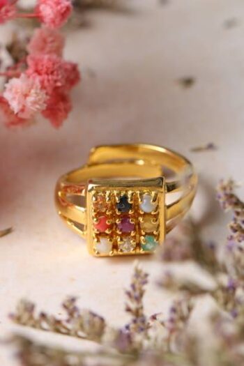 15.25 Ratti Neelam, Blue Sapphire Gemstone Ring With La...