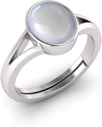 Natural 14.25 Ratti Moonstone Gemstone Ring Alloy Moons...