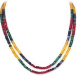 Natural Tourmaline Necklace With Metal Chain Crystal St...