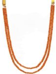 Emerald pumkin shape 2 strands Stone Necklace