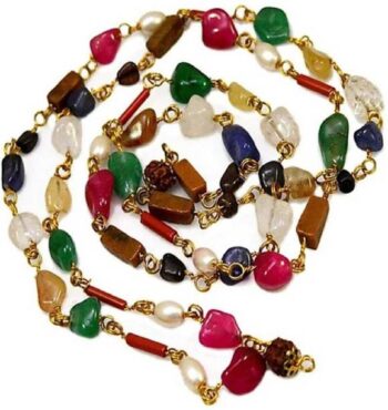 Navratan Mala Beads Natural 9 gems (ratan) Navgrah ston...