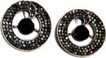Dual tone silver replica oversized studs for women and ...