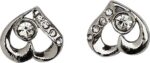 Stylish Silver Oxidised Red Monalisa Stone Kaan Ki Bali...