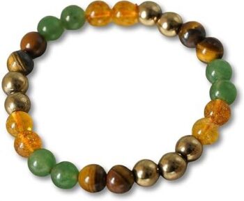 VIBESLE Stone, Green Aventurine, Golden Pyrite, Tiger's...