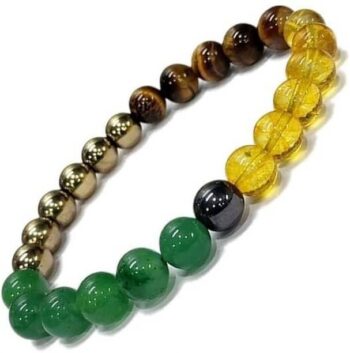 VIBESLE Stone, Golden Pyrite, Tiger's Eye Beads, Crysta...