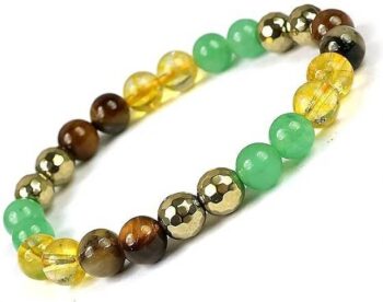 VIBESLE Stone, Citrine + Golden, Tiger's Eye, Green Jad...