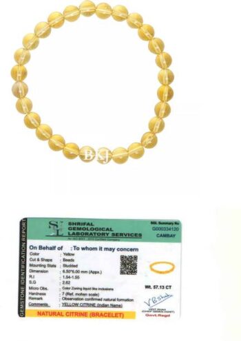 ASTROGEM CRYSTAL AGATE Citrine Crystal Bracelet