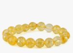 VAANYA Citrine + Golden Beads, Crystal Bracelet