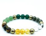 MIRAN AGATE Green Aventurine, Crystal, Golden Pyrite, T...