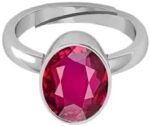 Natural Manik Ruby Gemstone Ring Silver 925 Adjustable ...