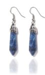 Oxidised Silver Replica Monalisa Stone Earrings Agate B...
