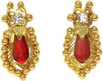 Goldplated Nagapadam Ear studs Cubic Zirconia Brass Stu...